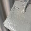 Birkin 25 Glacier White Matte Alligator Gold Hardware Birkin 25 Glacier White Matte Alligator Gold Hardware Retourne Bag