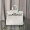 Birkin 25 Glacier White Matte Alligator Palladium Hardware Birkin 25 Glacier White Matte Alligator Palladium Hardware Retourne Bag