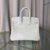 Birkin 25 Glacier White Matte Alligator Palladium Hardware Birkin 25 Glacier White Matte Alligator Palladium Hardware Retourne Bag