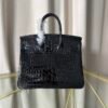 birkin-25-noir-shiny-porosus-crocodile-phw Birkin 25 Noir Shiny Porosus Crocodile Palladium Hardware