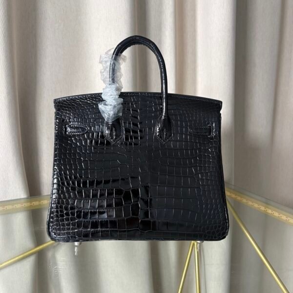 birkin-25-noir-shiny-porosus-crocodile-phw Birkin 25 Noir Shiny Porosus Crocodile Palladium Hardware