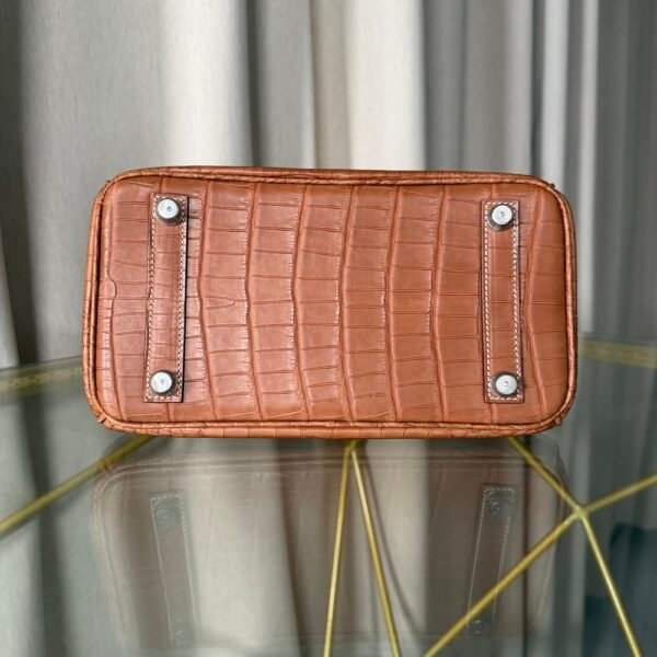 Birkin-25-Matte-Fauve-Alligator Birkin 25 Fauve Matte Alligator Gold Hardware matte brown exotic leather luxury handbag