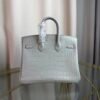 Birkin-25-Retourne-Gris-Perle-80-Matte-Alligator Birkin 25 Retourne Gris Perle 80 Matte Alligator With Palladium Hardware PHW