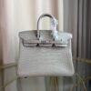 Birkin-25-Retourne-Gris-Perle-80-Matte-Alligator Birkin 25 Retourne Gris Perle 80 Matte Alligator With Palladium Hardware PHW