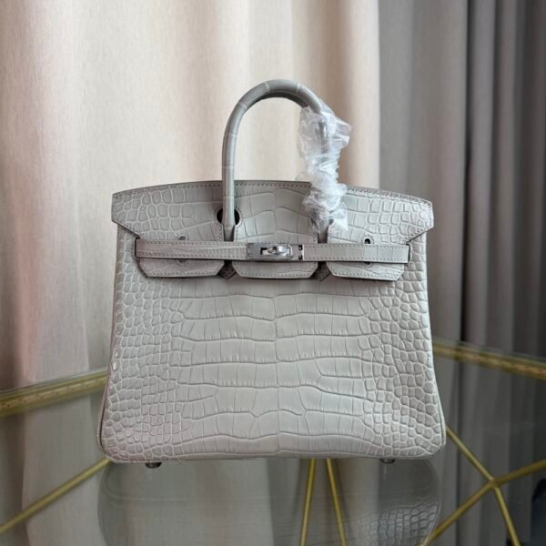 Birkin-25-Retourne-Gris-Perle-80-Matte-Alligator Birkin 25 Retourne Gris Perle 80 Matte Alligator With Palladium Hardware PHW
