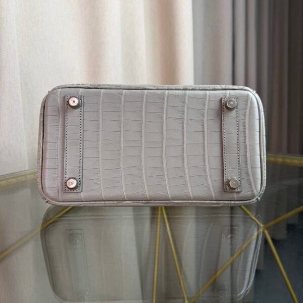 Birkin-25-Retourne-Gris-Perle-80-Matte-Alligator Birkin 25 Retourne Gris Perle 80 Matte Alligator With Palladium Hardware PHW