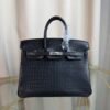 Birkin 25 Matte Black Niloticus Crocodile PHW Birkin 25 Matte Black Niloticus Crocodile Palladium Hardware