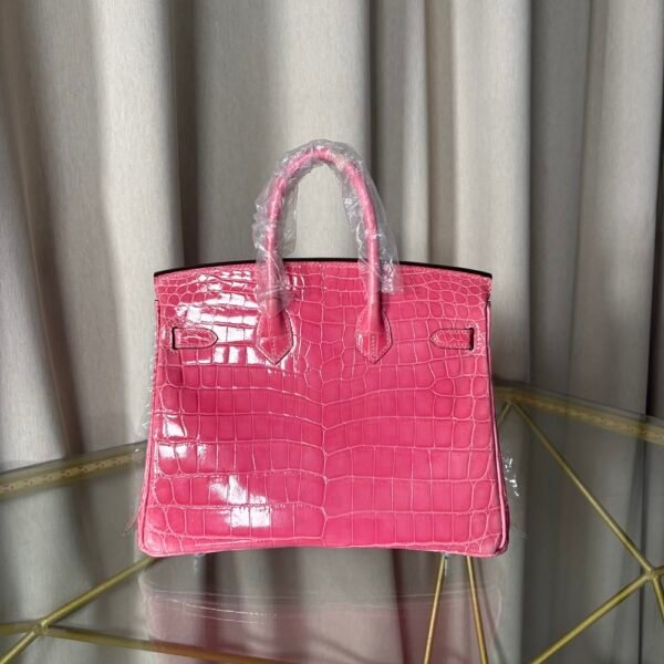 birkin-25-shiny-niloticus-crocodile-rose-scheherazade-phw Birkin 25 Retourne Shiny Niloticus Crocodile Rose Schéhérazade Palladium Hardware bag