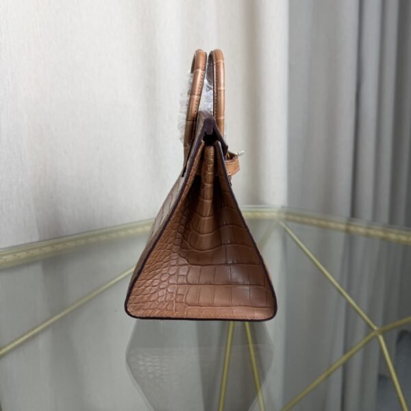 Birkin 20 Sellier bag in Gold Matte Alligator with Gold Hardware