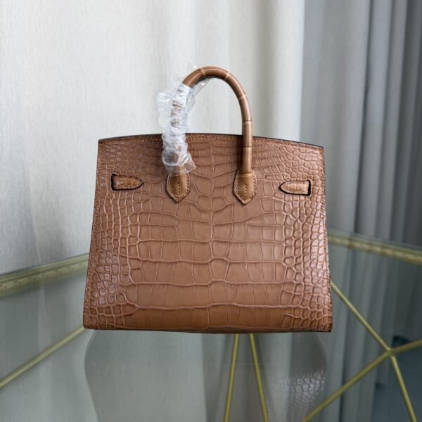 Birkin 20 Sellier bag in Gold Matte Alligator with Gold Hardware