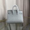 Birkin 20 Sellier bag in Gris Cendre Matte Alligator with Gold Hardware
