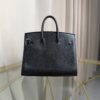 Birkin-Sellier-20-Black-Shiny-Lizard-Gold-Hardware Birkin Sellier 20 Black Shiny Lizard Gold Hardware bag front view