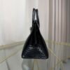 Birkin-Sellier-20-Black-Shiny-Porosus-Crocodile-Palladium-Hardware Birkin Sellier 20 Black Shiny Porosus Crocodile Palladium Hardware bag front view