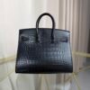 Birkin-Sellier-20-Black-Matte-Alligator-Gold-Hardware Birkin Sellier 20 Black Matte Alligator Gold Hardware bag front view