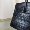 Birkin-Sellier-20-Black-Matte-Alligator-Gold-Hardware Birkin Sellier 20 Black Matte Alligator Gold Hardware bag front view
