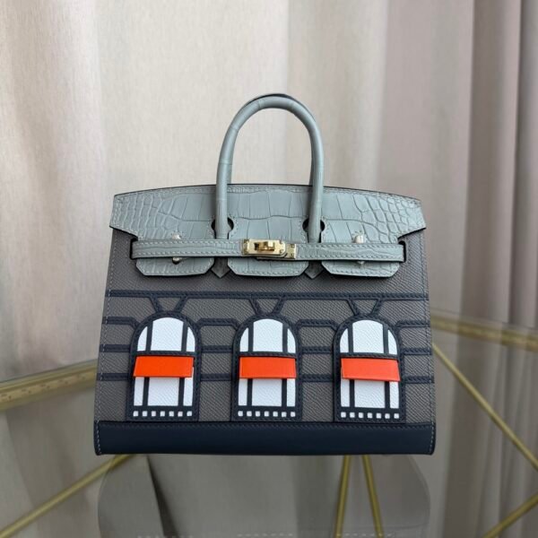 Birkin-Faubourg-20-Midnight-Blue-Matte-Mississippiensis-Alligator-Gold-Hardware Birkin Faubourg 20 Midnight Blue Matte Alligator Epsom bag front view