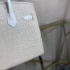 Birkin-Faubourg-20-Day-White-Matte-Mississippiensis-Alligator-Silver-Hardware Birkin Faubourg 20 Day White Matte Alligator Epsom bag front view