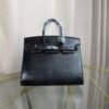 Birkin-Sellier-20-Black-Shiny-Lizard-Silver-Hardware Birkin Sellier 20 Black Shiny Lizard Palladium Hardware