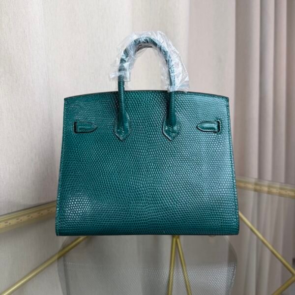 Birkin-Sellier-20-Peacock-Green-Shiny-Lizard-Gold-Hardware Birkin Sellier 20 Peacock Green Shiny Lizard Gold Hardware bag front view