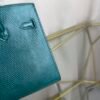 Birkin-Sellier-20-Peacock-Green-Shiny-Lizard-Gold-Hardware Birkin Sellier 20 Peacock Green Shiny Lizard Gold Hardware bag front view