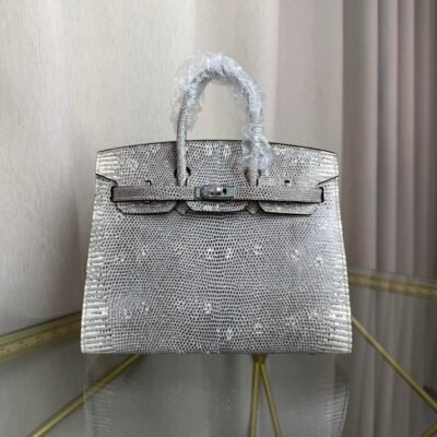Birkin Sellier 20 in Ombre Lizard with Palladium Hardware. Birkin-Sellier-20-Ombre-Naturel-Lizard-Silver-Hardware
