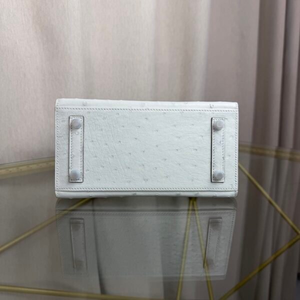 Birkin-Sellier-20-Glacier-White-Ostrich-Silver-Hardware Birkin Sellier 20 Glacier White Ostrich Silver Hardware bag front
