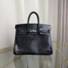 Birkin-25-Black-Shiny-Lizard-Palladium-Hardware Birkin 25 Black Shiny Lizard Palladium Hardware bag