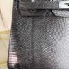Birkin-25-Black-Shiny-Lizard-Palladium-Hardware Birkin 25 Black Shiny Lizard Palladium Hardware bag