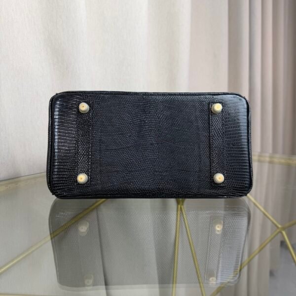 Birkin-25-Black-Shiny-Lizard-Gold-Hardware Birkin 25 Black Shiny Lizard Gold Hardware bag