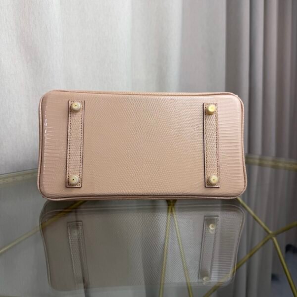 Birkin-25-Beige-Shiny-Lizard-Gold-Hardware Birkin 25 Beige Shiny Lizard Gold Hardware bag front view