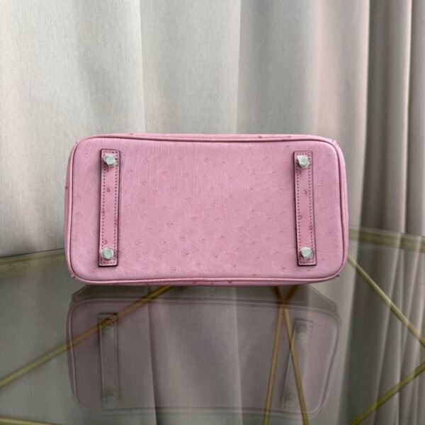 Birkin-25-Rose-Sakura-Ostrich-Palladium-Hardware Birkin 25 Rose Sakura Ostrich Palladium Hardware bag