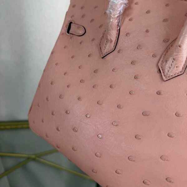 Birkin-20-Rose-Poudre-Ostrich-Palladium-Hardware Birkin 20 Rose Poudre Ostrich Palladium Hardware bag