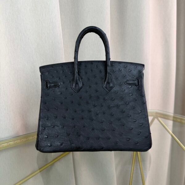 Birkin 25 in Black Ostrich with Gold Hardware. Birkin 25 Black Ostrich Gold Hardware bag