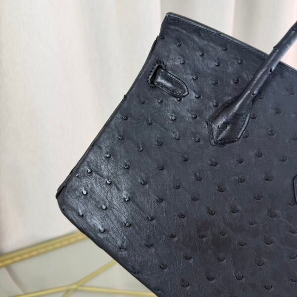 Birkin 25 in Black Ostrich with Gold Hardware. Birkin 25 Black Ostrich Gold Hardware bag
