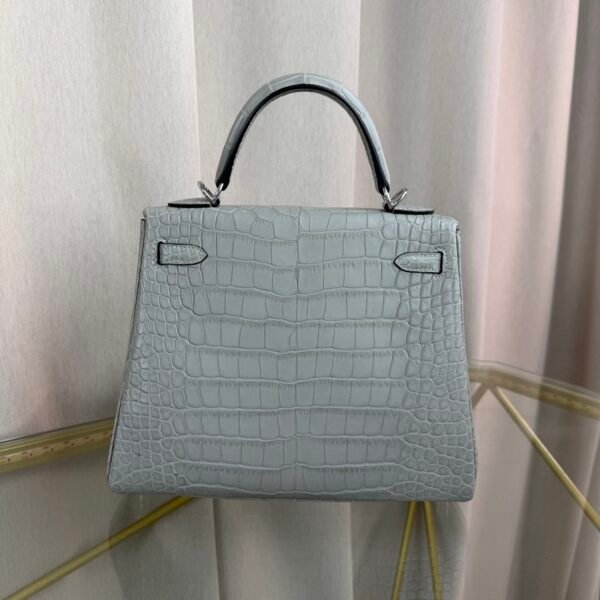 Kelly-25-Gris-Perle-Matte-Alligator-Palladium-Hardware Kelly 25 Gris Perle Matte Alligator Palladium Hardware bag