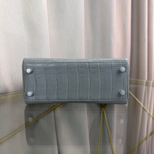 Kelly-25-Gris-Perle-Matte-Alligator-Palladium-Hardware Kelly 25 Gris Perle Matte Alligator Palladium Hardware bag