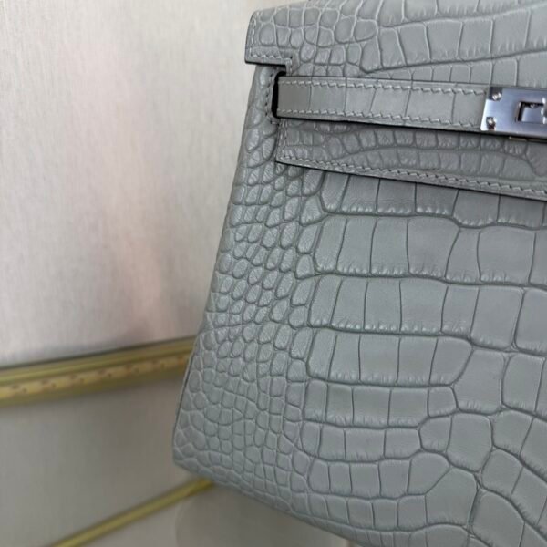 Kelly-25-Gris-Perle-Matte-Alligator-Palladium-Hardware Kelly 25 Gris Perle Matte Alligator Palladium Hardware bag