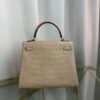 Kelly-25-Beige-Matte-Alligator-Palladium-Hardware Kelly 25 Beige Matte Alligator Palladium Hardware bag