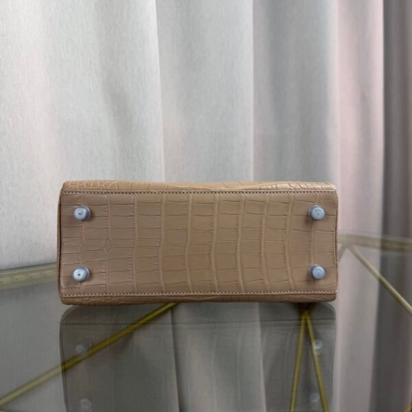 Kelly-25-Beige-Matte-Alligator-Palladium-Hardware Kelly 25 Beige Matte Alligator Palladium Hardware bag