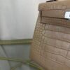 Kelly-25-Beige-Matte-Alligator-Palladium-Hardware Kelly 25 Beige Matte Alligator Palladium Hardware bag