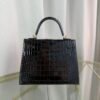 Kelly-Sellier-25-Ebene-Shiny-Alligator-Gold-Hardware Kelly Sellier 25 Ebene Shiny Alligator Gold Hardware bag