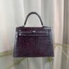 Kelly-Sellier-25-Cassis-Shiny-Crocodile-Palladium-Hardware Kelly Sellier 25 Cassis Shiny Crocodile Palladium Hardware bag