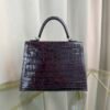 Kelly-Sellier-25-Cassis-Shiny-Crocodile-Palladium-Hardware Kelly Sellier 25 Cassis Shiny Crocodile Palladium Hardware bag