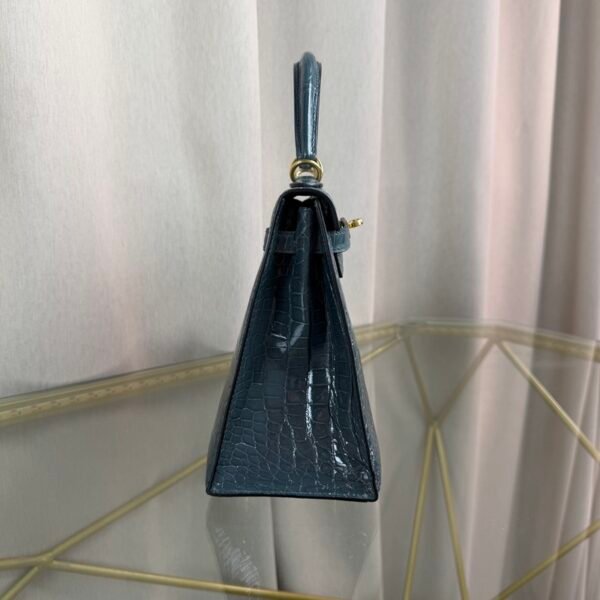 Kelly-Sellier-25-Orage-Shiny-Crocodile-Gold-Hardware Kelly Sellier 25 Orage Shiny Crocodile Gold Hardware bag