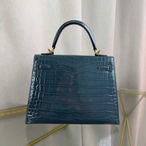 Kelly-Sellier-25-Orage-Shiny-Crocodile-Gold-Hardware Kelly Sellier 25 Orage Shiny Crocodile Gold Hardware bag