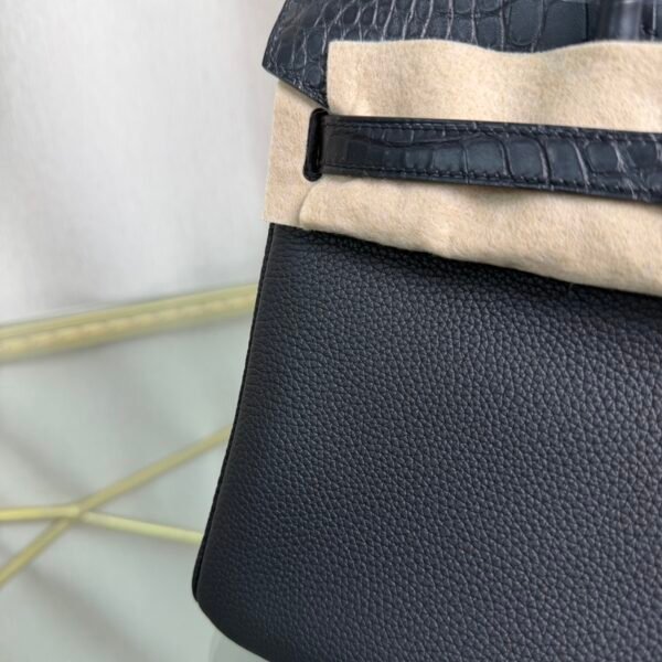 Birkin-25-Touch-Black-Togo-and-Matte-Alligator-Touch-Palladium-Hardware Birkin 25 Touch Black Togo and Matte Alligator Touch Palladium Hardware bag