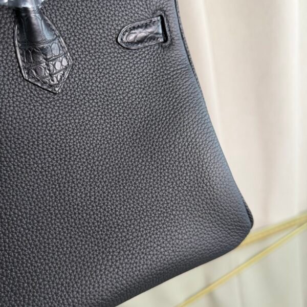 Birkin-25-Touch-Black-Togo-and-Matte-Alligator-Touch-Palladium-Hardware Birkin 25 Touch Black Togo and Matte Alligator Touch Palladium Hardware bag