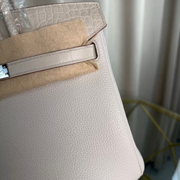 Birkin-25-Retourne-Nata-Togo-and-Bleu-du-Nord-Matte-Alligator-Touch-Palladium-Hardware Birkin 25 Retourne Nata Togo and Bleu du Nord Matte Alligator Touch Palladium Hardware bag