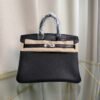 Birkin-25-Retourne-Black-Togo-and-Matte-Alligator-Touch-Palladium-Hardware Birkin 25 Retourne Black Togo and Matte Alligator Touch Palladium Hardware bag