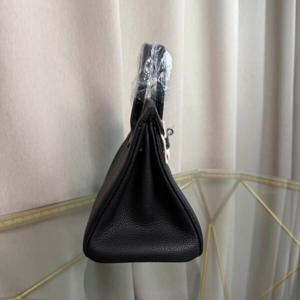 Birkin 25 Retourne Style Black Togo and Matte Alligator Touch Palladium Hardware bag
